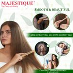 Buy Majestic Wooden Hair Comb Set, Handle with Wide-Tooth Comb, Anti-Static & No Snag, Handcrafted, Color May Vary - Purplle