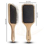 Buy Majestique Wooden Hair Brush and Head Massager - Refresh and Extend for All Hair Types - Color May Vary - Purplle