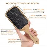 Buy Majestique Wooden Hair Brush and Head Massager - Refresh and Extend for All Hair Types - Color May Vary - Purplle