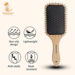 Buy Majestique Wooden Hair Brush and Head Massager - Refresh and Extend for All Hair Types - Color May Vary - Purplle