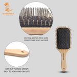Buy Majestique Wooden Hair Brush and Head Massager - Refresh and Extend for All Hair Types - Color May Vary - Purplle