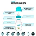 Buy U-Grow Anti Colic Wide Neck Baby Milk Feeding Bottle for Babies (Pack of 2) 250ML (Blue & Turquoise) - Purplle