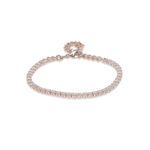 Buy Lilly & Sparkle Brass Rose Gold Plated Cz Stone Studded Tenis Bracelet - Purplle