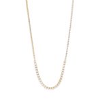 Buy Lilly & Sparkle Gold Toned Cz Stone Studded Stone Chain Necklace With Dangler Earrings - Purplle