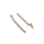 Buy Lilly & Sparkle Gold Toned Cz Stone Studded Stone Chain Necklace With Dangler Earrings - Purplle