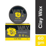 Buy Set Wet Clay Wax Ultra Matte Finish & Zero Shine Look With Kaolin Clay, No Sulphate, No Alcohol, No Paraben (60 gm) - Purplle