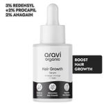 Buy Aravi Organic Hair Growth Serum With 3% Redensyl, 2% Anagain, 2% Procapil - For Hair Growth And Hair Fall Control - For Men & Women - 30 ml - Purplle