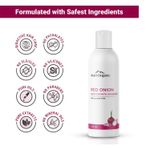 Buy Aravi Organic Red Onion Hair Shampoo For Hair Growth & Hair Fall Control - Enriched with Onion Ginger Oil, Argan Oil, Black Seed Oil & Vitamin E - For Women and Men- Paraben Free - 200 ml - Purplle