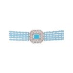 Buy Silvermerc American Diamond Beads layered Choker Jewellery Set - Purplle