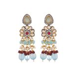 Buy Silvermerc Blue Monalisa Kundan Jewellery Set - Purplle