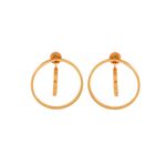 Buy Silvermerc Contemporary Gold Plated Circle Earring For Women - Purplle
