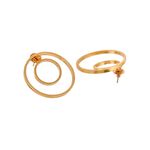 Buy Silvermerc Contemporary Gold Plated Circle Earring For Women - Purplle