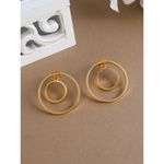 Buy Silvermerc Contemporary Gold Plated Circle Earring For Women - Purplle