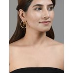 Buy Silvermerc Contemporary Gold Plated Circle Earring For Women - Purplle