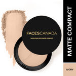 Buy FACES CANADA Weightless Stay Matte Finish Compact Powder - Ivory 01, 9 gm | SPF 20 | Non Oily Matte Look | Evens Out Complexion | Prevents Acne | Blends Effortlessly | Pressed Powder For All Skin Types - Purplle