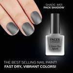 Buy FACES CANADA Ultime Pro Splash Matte Nail Enamel - Black Shadow M01, 8ml | Quick Drying | Matte Finish | Long Lasting | No Chip Formula | Nail Polish For Women | Smooth Application | Safe For Nails - Purplle