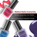 Buy FACES CANADA Ultime Pro Splash Matte Nail Enamel - Black Shadow M01, 8ml | Quick Drying | Matte Finish | Long Lasting | No Chip Formula | Nail Polish For Women | Smooth Application | Safe For Nails - Purplle