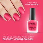 Buy FACES CANADA Ultime Pro Splash Matte Nail Enamel - Coral Passion M02, 8ml | Quick Drying | Matte Finish | Long Lasting | No Chip Formula | Nail Polish For Women | Smooth Application | Safe For Nails - Purplle