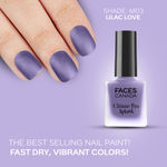 Buy FACES CANADA Ultime Pro Splash Matte Nail Enamel - Lilac Love M03, 8ml | Quick Drying | Matte Finish | Long Lasting | No Chip Formula | Nail Polish For Women | Smooth Application | Safe For Nails - Purplle