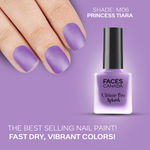 Buy FACES CANADA Ultime Pro Splash Matte Nail Enamel - Princess Tiara M06, 8ml | Quick Drying | Matte Finish | Long Lasting | No Chip Formula | Nail Polish For Women | Smooth Application | Safe For Nails - Purplle