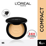 Buy L'Oreal Paris Infallbile 24h Oil Killer High CoverageAA Compact Powder | With SPF 32 & PA +++ | 95 Light Linen 6gm - Purplle