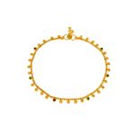 Buy Silvermerc Gold Plated Multi Stone Studded Chain Ankle Bracelet - Purplle