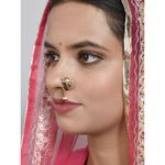 Buy Silvermerc Enamelled Adishakti Besar Nosepin - Purplle