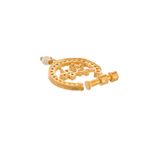 Buy Silvermerc Gold Plated Green & White Stone Studded Floral Meenakari Nose Ring - Purplle