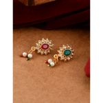 Buy Silvermerc Gold Plated Non Piercing Marathi Nosepin - Purplle