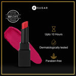 Buy SUGAR Cosmetics Nothing Else Matter Longwear Lipstick for Women | Lasts Up To 8+ Hours| Enriched with Vitamin E | 100% Vegan | 3.2gm - 06 Pink Aloud - Purplle