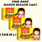 Buy Pink Root Mango Bleach Cream 50gm, Pack of 3 - Purplle