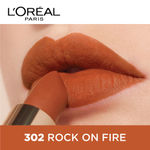 Buy L'Oreal Paris Color Riche Moist Matte Lipstick - Rock on Fire 302 (3.7 g) - Purplle