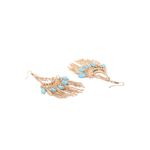 Buy Blueberry Turquoise Blue Gold-Plated Handcrafted Tasselled Stone-Studded Drop Earrings - Purplle