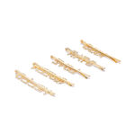 Buy Blueberry Women Set of 5 Gold-Plated Embellished Bobby Pins - Purplle