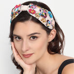 Buy Blueberry Women White & Pink Embellished Hairband - Purplle