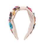 Buy Blueberry Women White & Pink Embellished Hairband - Purplle