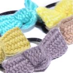Buy Blueberry Women Set of 5 Knitted Bow-Shaped Ponytail Holders - Purplle