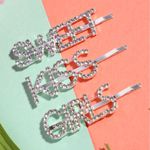 Buy Blueberry Women Set of 3 Silver-Plated Embellished Bobby Pins - Purplle