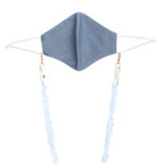 Buy Blueberry Women Blue Reusable 2-Ply Satin Outdoor Mask With Detachable Resin Chain Strap - Purplle