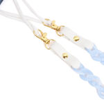 Buy Blueberry Women Blue Reusable 2-Ply Satin Outdoor Mask With Detachable Resin Chain Strap - Purplle
