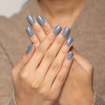 Buy Lick 12 Pcs Sky Blue Square Shape Artificial Nails Extension Reusable Stick on Nails - Purplle