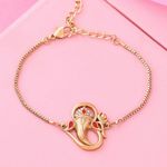 Buy Estele Gold Plated Om Ganesh Bracelet With Austrian Crystals For Men & Women - Purplle