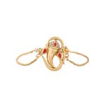Buy Estele Gold Plated Om Ganesh Bracelet With Austrian Crystals For Men & Women - Purplle
