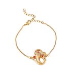 Buy Estele Gold Plated Om Ganesh Bracelet With Austrian Crystals For Men & Women - Purplle