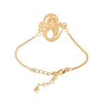Buy Estele Gold Plated Om Ganesh Bracelet With Austrian Crystals For Men & Women - Purplle