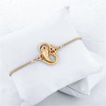 Buy Estele Gold Plated Om Ganesh Bracelet With Austrian Crystals For Men & Women - Purplle