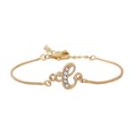 Buy Estele Gold Plated C Letter Bracelet With Crystals For Men & Women - Purplle