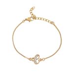 Buy Estele Gold Plated C Letter Bracelet With Crystals For Men & Women - Purplle