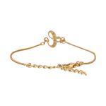 Buy Estele Gold Plated C Letter Bracelet With Crystals For Men & Women - Purplle