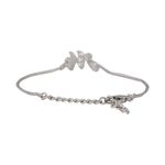 Buy Estele Rhodium Plated M Letter Bracelet With Crystals For Men & Women - Purplle